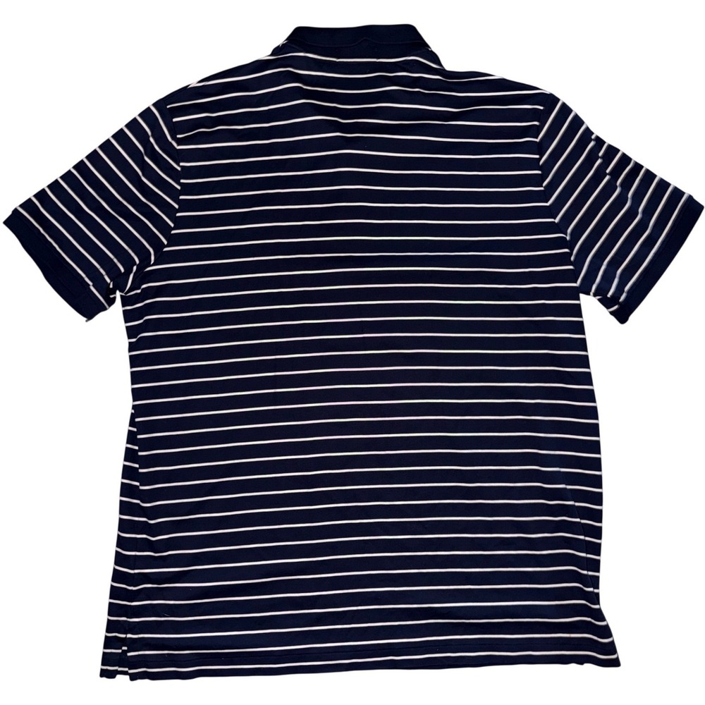 Polo Ralph Lauren Mens XL Classic Fit Striped Polo Shirt Navy Blue White M2 - Picture 6 of 7